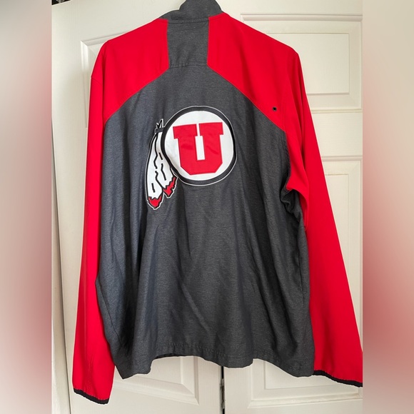 Utah Utes Under Armour Loose Gray/Red zipper jacket Mens size XL - Picture 5 of 6
